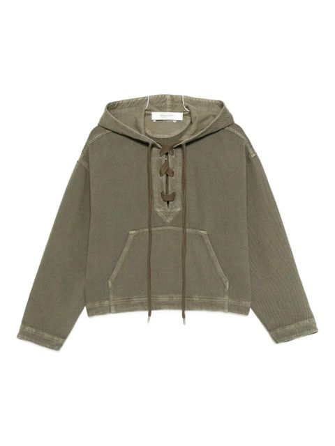 Golden Goose lace-up hoodie - Green
