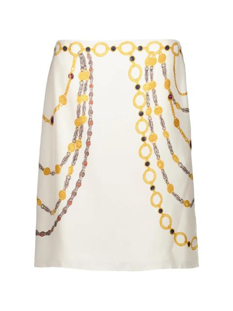Versace The Lover printed silk-twill skirt - Neutrals - zdjęcie produktu nr 1