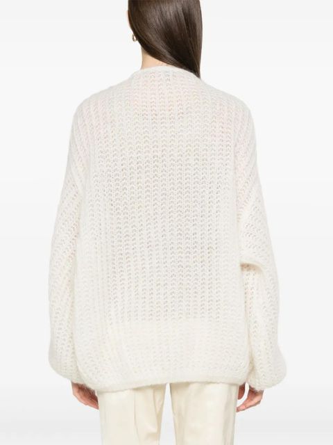 TOTEME puff-sleeve cardigan - White