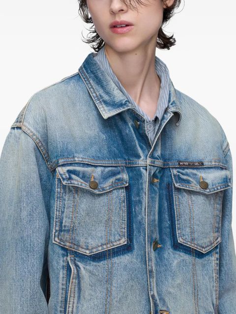 Maison Margiela frayed denim jacket - Blue