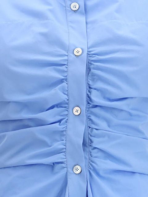 Alexander McQueen shirred shirt dress - Blue