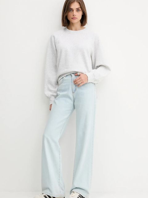 Abercrombie & Fitch bluza damska kolor szary melanżowa KI152-5350-112