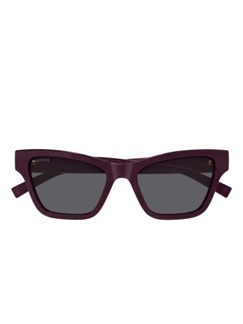 Gucci Eyewear cat-eye stripe sunglasses - Purple - zdjęcie produktu nr 2