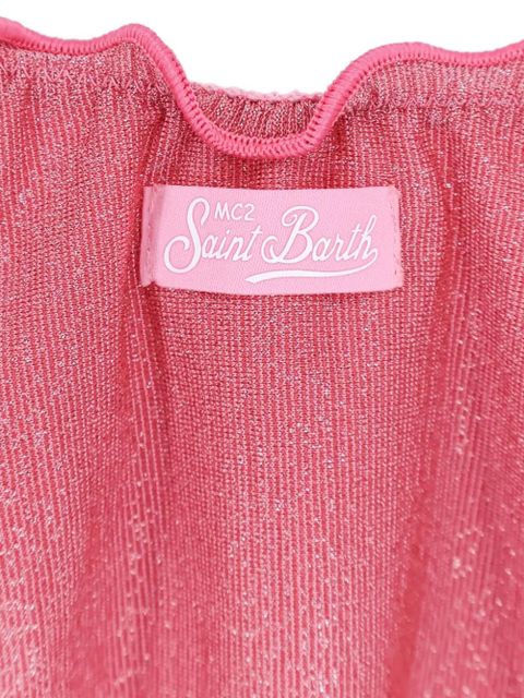 MC2 Saint Barth Moon drawstring ruffled bikini bottoms - Pink