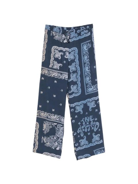The Attico paisley drawstring trousers - Blue - zdjęcie produktu nr 1