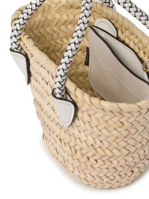 Miu Miu woven raffia basket tote bag - Neutrals