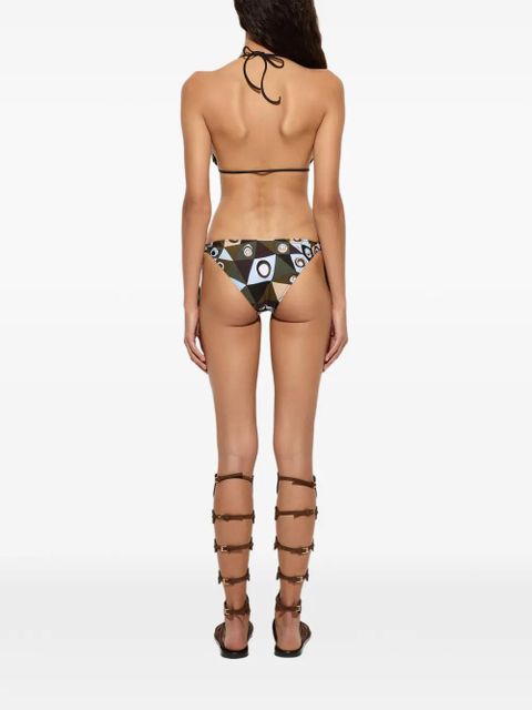 PUCCI Occhi-print triangle bikini top - Green