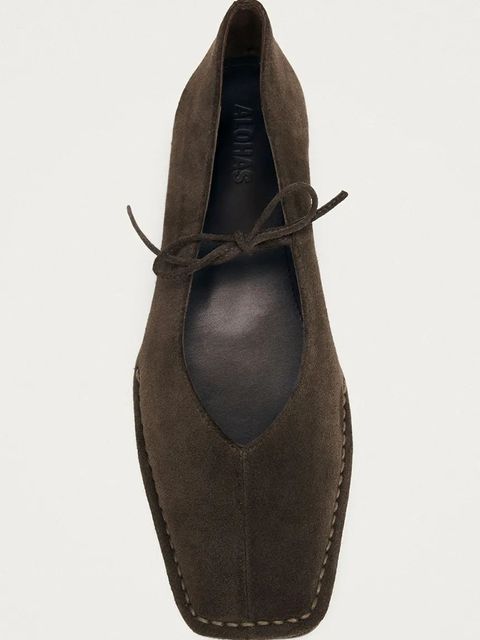 Alohas baleriny zamszowe Sway kolor brązowy S100946-01
