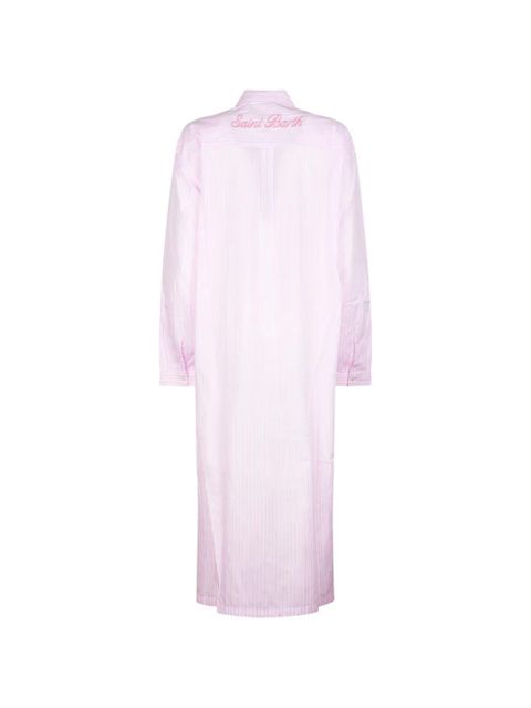 MC2 Saint Barth striped embroidered-logo shirt - Pink - zdjęcie produktu nr 2