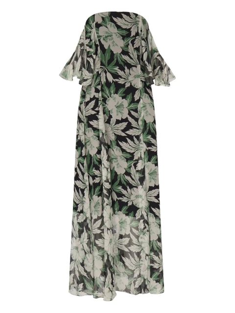 LOEWE floral-print maxi dress - Green - zdjęcie produktu nr 1
