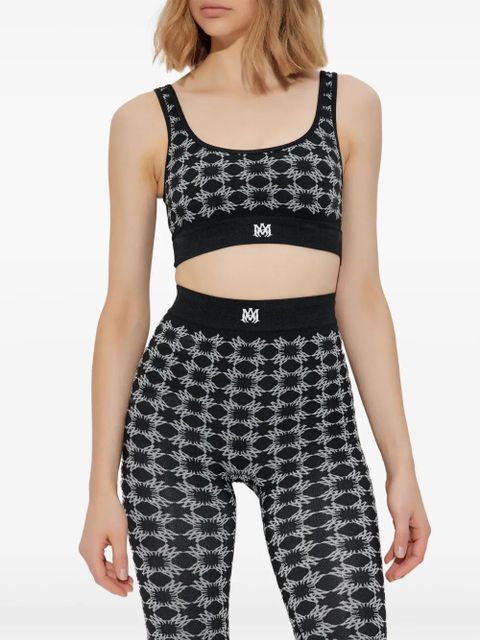 AMIRI Ma Quad-monogram bra - Black