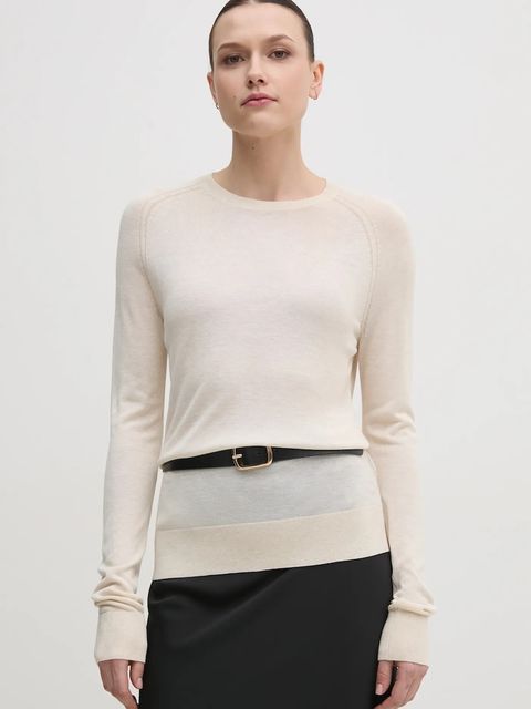 Calvin Klein sweter z domieszką jedwabiu - zdjęcie produktu nr 1