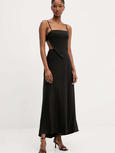 Answear.LAB sukienka kolor czarny maxi rozkloszowana - zdjęcie produktu nr 1