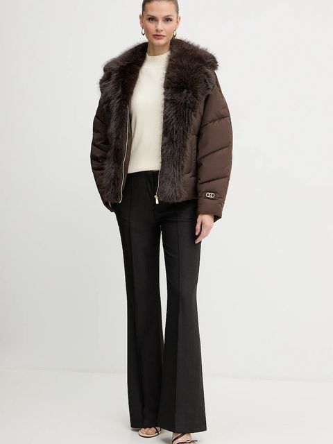 Marciano by Guess kurtka ESTELLA kolor brązowy zimowa 5BGL33 7378A