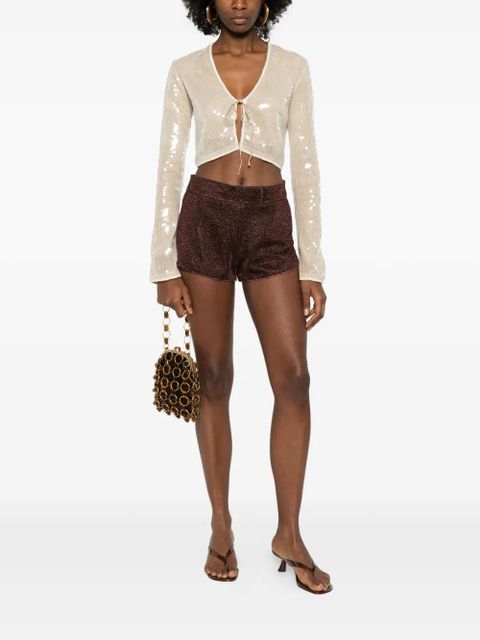 Oséree Lumière shimmer shorts - Brown - zdjęcie produktu nr 2