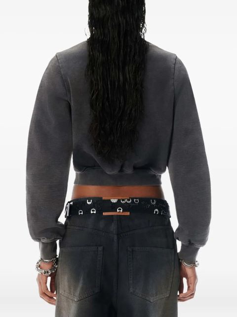 Alexander Wang snap-buttons crew-neck sweatshirt - Black - zdjęcie produktu nr 2