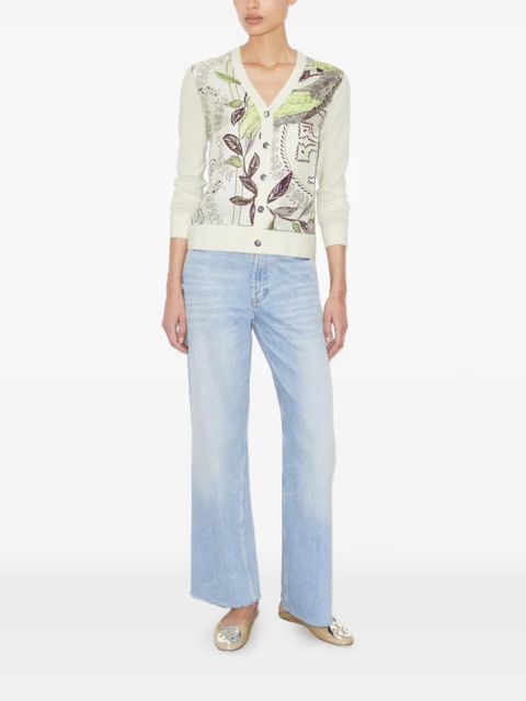 Tory Burch silk front cardigan - Neutrals
