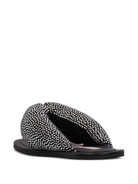 The Attico Indie Max flat sandals - Black