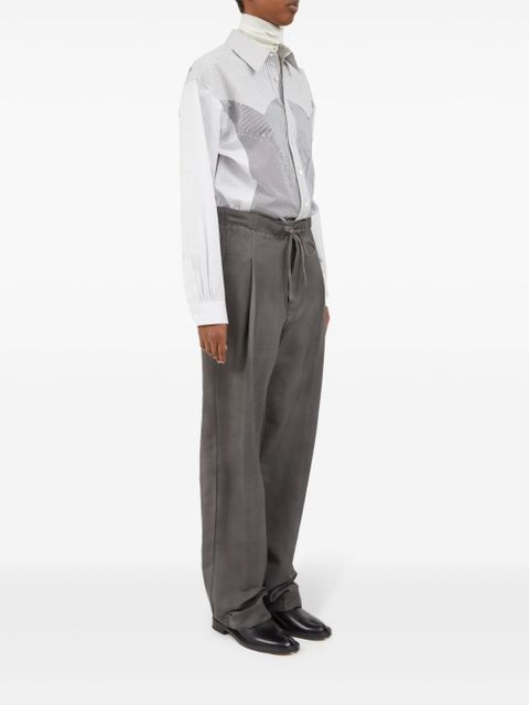 Maison Margiela drawstring straight-leg trousers - Grey