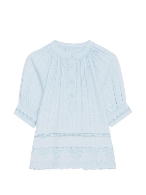 Ulla Johnson Faye puff-sleeve top - Blue - zdjęcie produktu nr 1