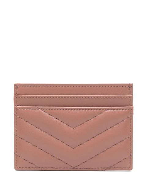 Saint Laurent Cassandre matelassé cardholder - Pink - zdjęcie produktu nr 2