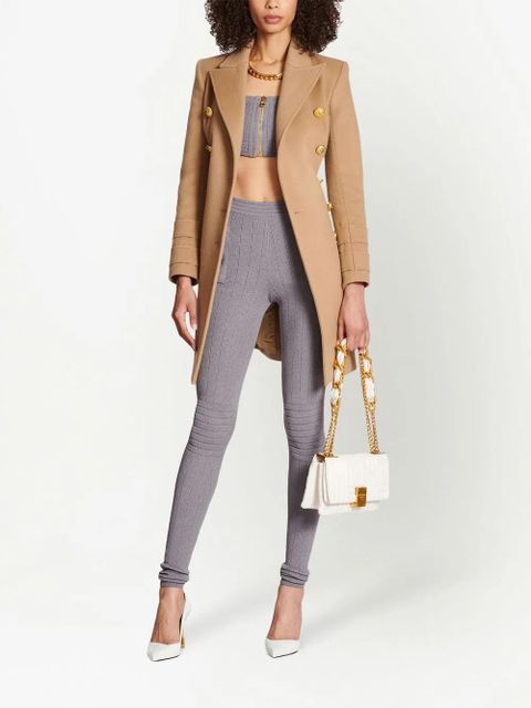 Balmain high-waist skinny trousers - Grey