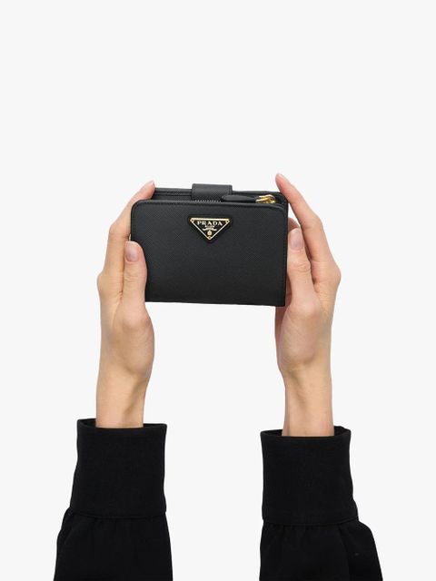 Prada saffiano leather small wallet - Black - zdjęcie produktu nr 2
