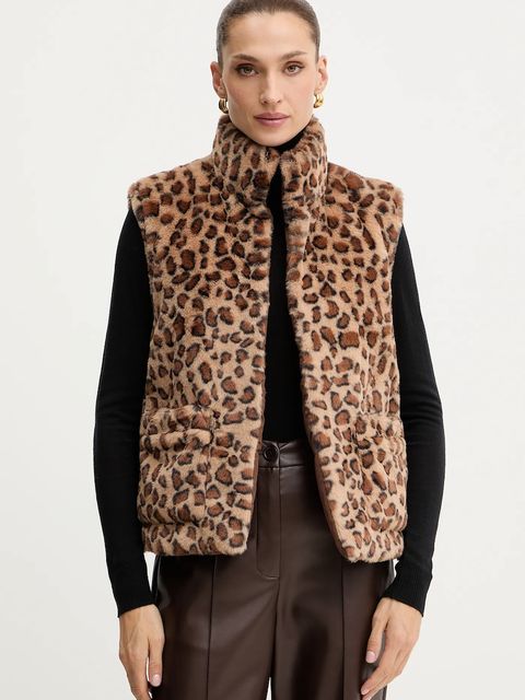 Morgan bezrękawnik kolor brązowy zimowy 5GILEO - zdjęcie produktu nr 1