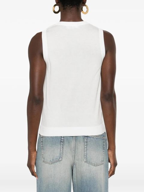 Versace lace knit top - White