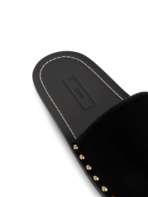 TOTEME studded detail slides - Black