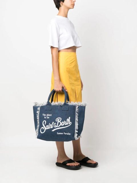 MC2 Saint Barth Vanity canvas beach bag - Blue - zdjęcie produktu nr 2