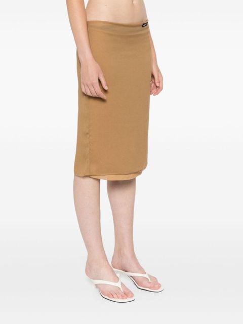 Miu Miu silk mini skirt - Neutrals