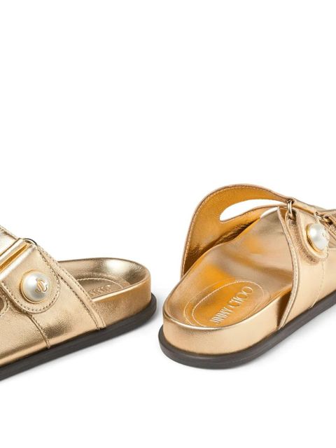 Jimmy Choo Fayence leather sandals - Gold