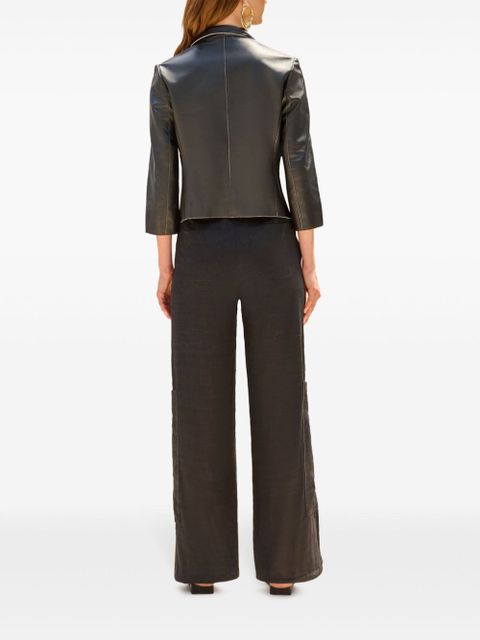 Cult Gaia Layton leather blazer - Black