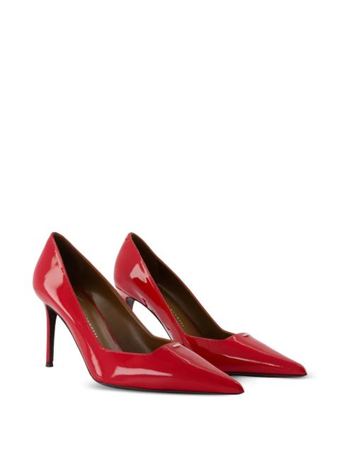 Giuseppe Zanotti Vague pointed leather pumps - Red - zdjęcie produktu nr 2