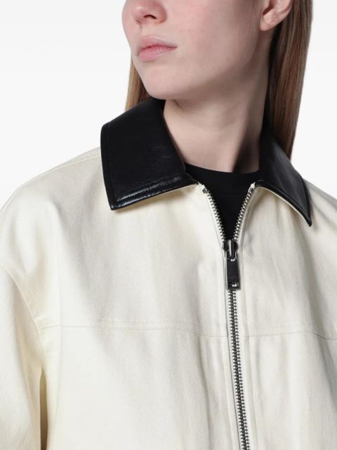 ANINE BING Holden contrast-collar jacket - Neutrals