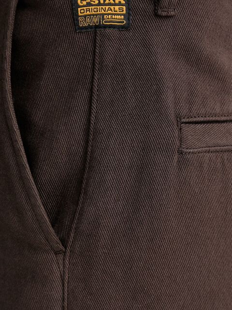 G-Star spodnie bawełniane damskie kolor brązowy szerokie high waist D26432.E078