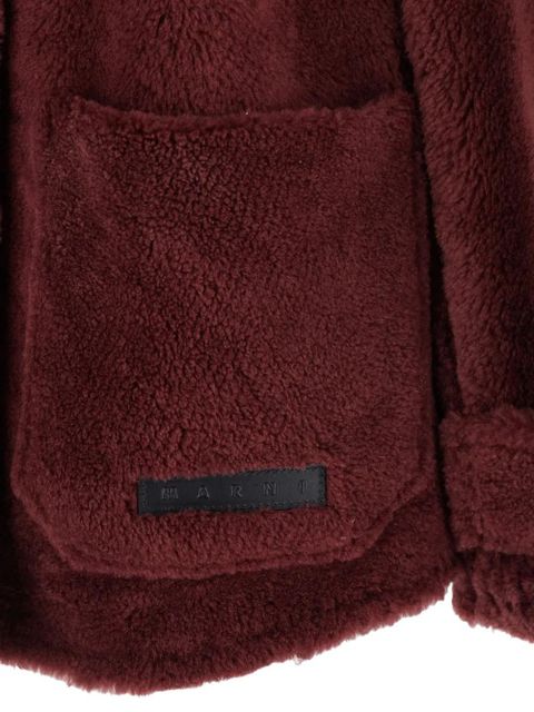 Marni hooded fleece jacket - Red