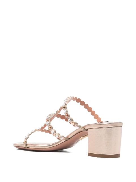 Aquazzura Tequilla crystal-embellishment sandals - Gold