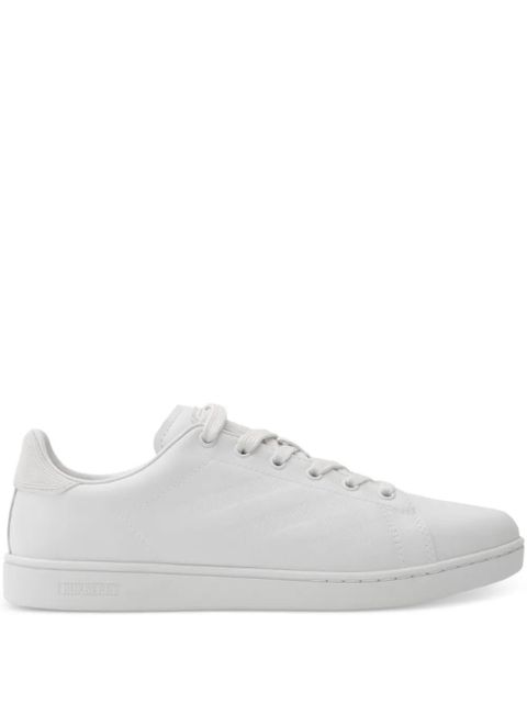 Burberry embossed-check leather sneakers - White - zdjęcie produktu nr 1