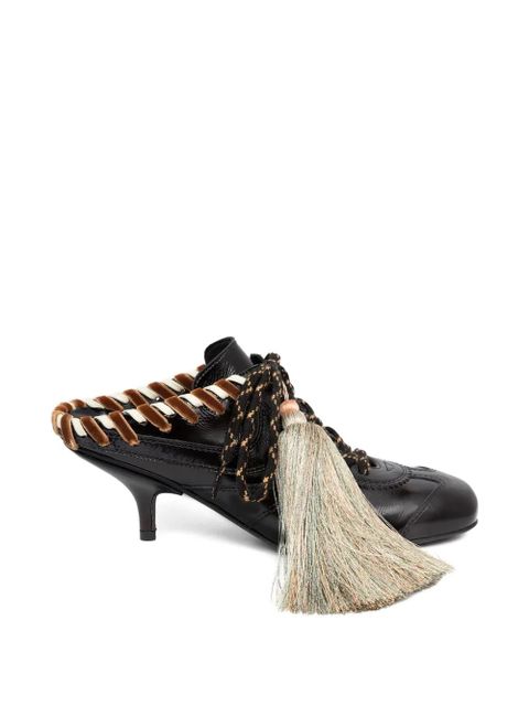 DRIES VAN NOTEN 60mm tassel-embellished mules - Brown - zdjęcie produktu nr 2
