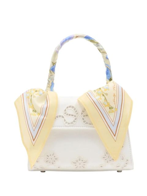 Self-Portrait floral-detail tote bag - Neutrals - zdjęcie produktu nr 1