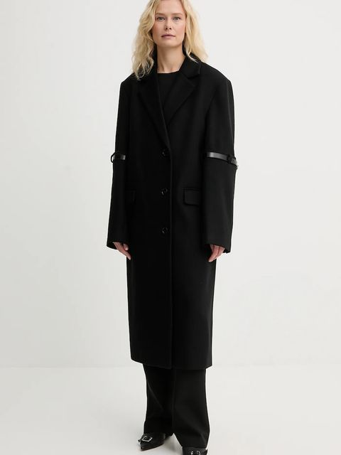 Coperni płaszcz z dodatkiem wełny Logo Belted - zdjęcie produktu nr 1