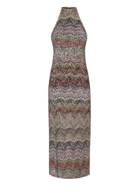 Missoni sequin-embellishment halter-neck midi dress - Neutrals - zdjęcie produktu nr 1