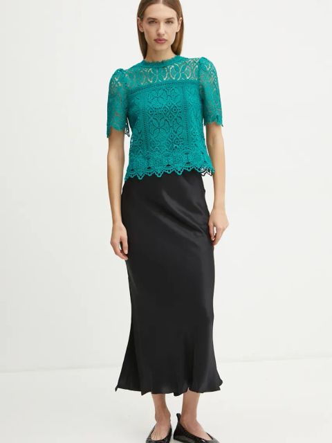 Morgan bluzka ORMAY damska kolor zielony gładka ORMAY