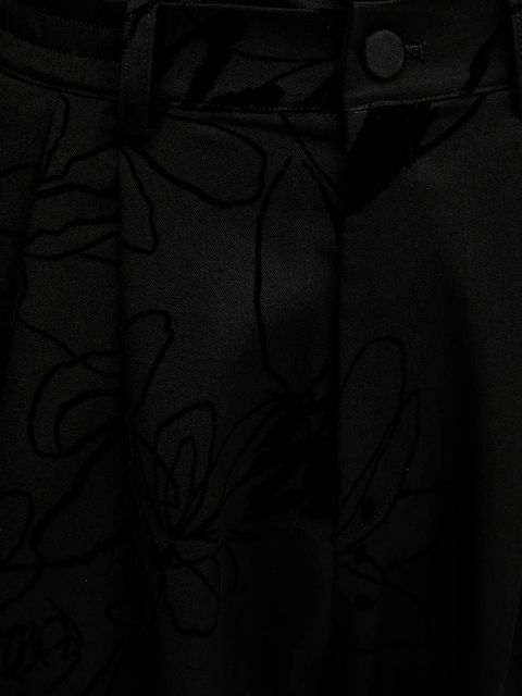 Desigual spodnie FLOCK damskie kolor czarny szerokie high waist 25WWPW05