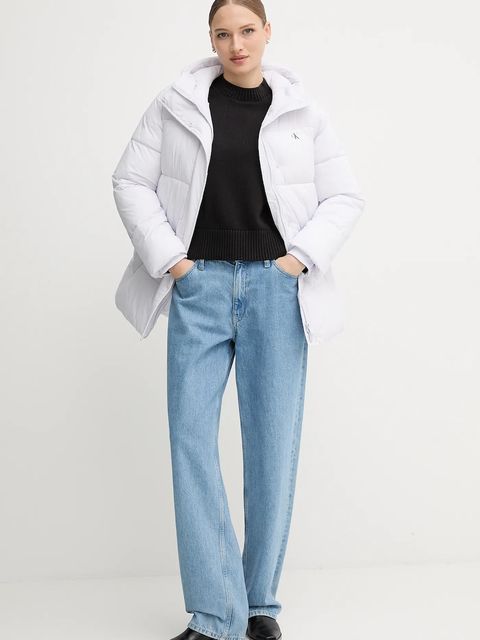 Calvin Klein Jeans kurtka kolor fioletowy zimowa LV047D507G