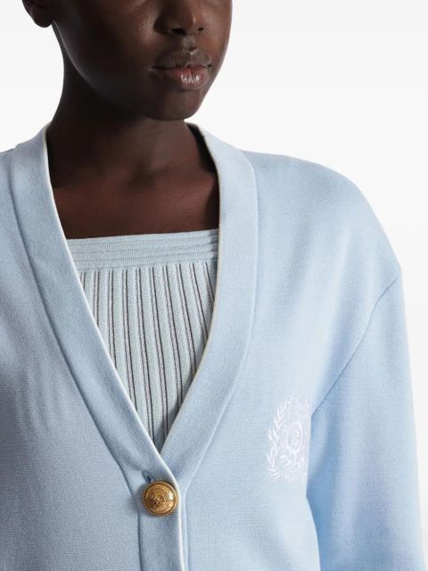 Balmain emblem button cardigan - Blue - zdjęcie produktu nr 2