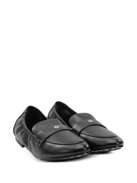 Tory Burch gathered detail loafers - Black