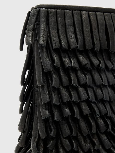 AllSaints torebka skórzana BETTINA kolor czarny W448XC